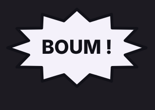 Bulle dentelée : cri ou choc