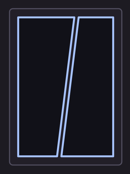 Deux cases séparées par une diagonale