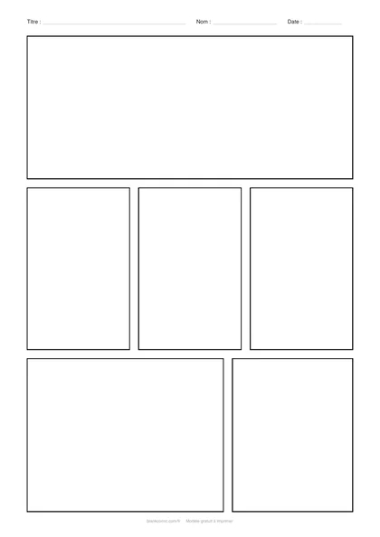 Aperçu du modèle « Planche vierge, mise en page mixte », PDF A4 gratuit à imprimer