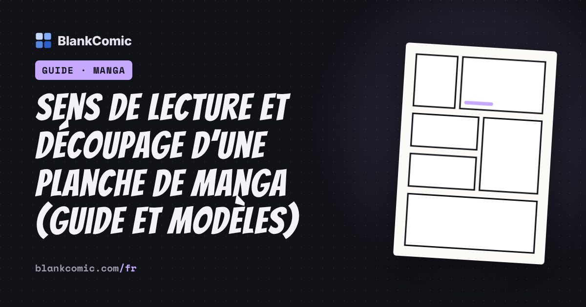 Sens de lecture et découpage d’une planche de manga (guide et modèles)