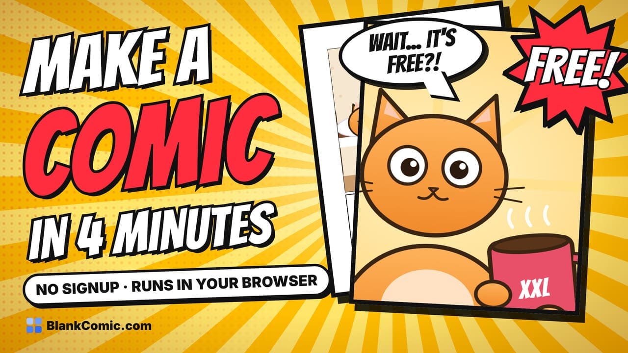Make a comic in 4 minutes: BlankComic video tutorial